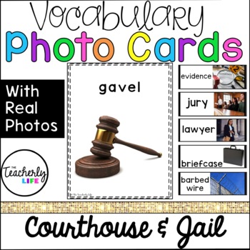Preview of Vocabulary Photo Cards - Courthouse & Jail
