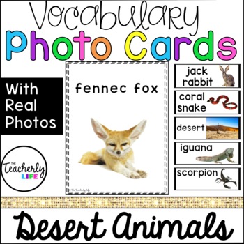 Preview of Vocabulary Photo Cards - Desert Animals