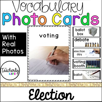 Preview of Vocabulary Photo Cards - Election
