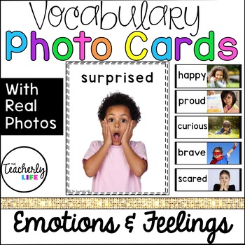 Preview of Vocabulary Photo Cards - Emotions & Feelings