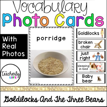 Preview of Vocabulary Photo Cards - Goldilocks And The Three Bears