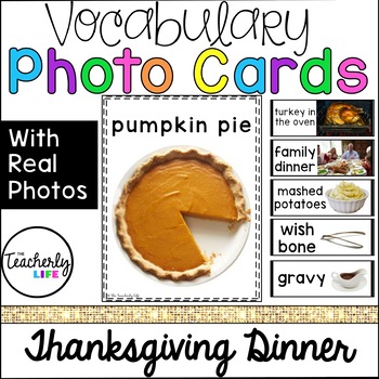 Preview of Vocabulary Photo Cards - Thanksgiving Dinner