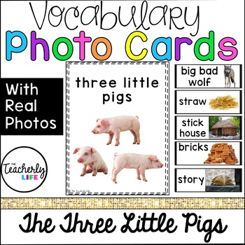 Preview of Vocabulary Photo Cards - The Three Little Pigs