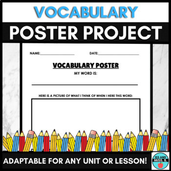 Preview of Vocabulary Posters | No Prep | Sub Plans | Synonyms | Antonyms