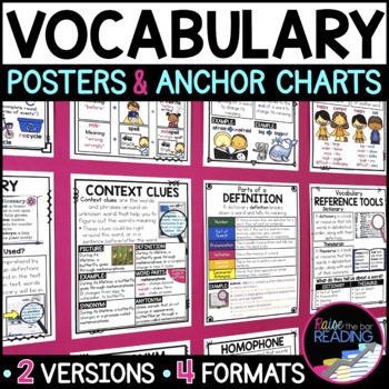 Preview of Vocabulary Posters and Anchor Charts, Readers Notebook, Interactive Notebook