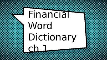 Preview of Vocabulary PowerPoint Chapter 1 Financial Peace by Dave Ramsey