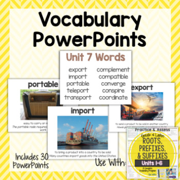 Preview of Vocabulary PowerPoints for Greek and Latin Roots Printables
