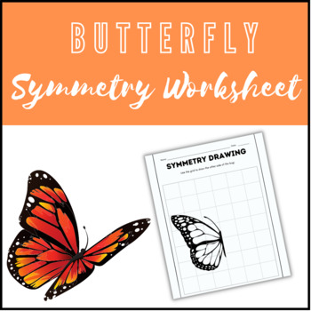 Preview of Freebie | Sample Butterfly Symmetry Worksheet | Bug Themed Math Activity