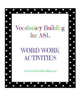 Preview of Vocabulary Practice Activities and Games