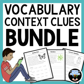 Preview of Context Clue Chart with Passages Reading Comprehension Vocabulary Activities