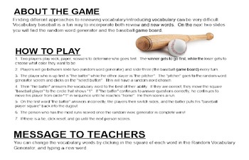 Preview of Vocabulary Practice Using Sports Games (SmartBoard Version)
