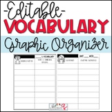 Editable Vocabulary Practice Worksheet 2nd 3rd Grade