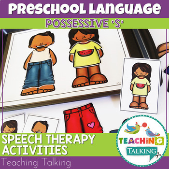 Preview of Preschool Language Activity & Boom Cards - Speech Therapy