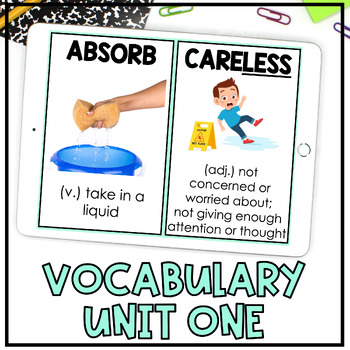 Preview of Vocabulary Tier 2 Words Program : Unit 1 - Growing Resource