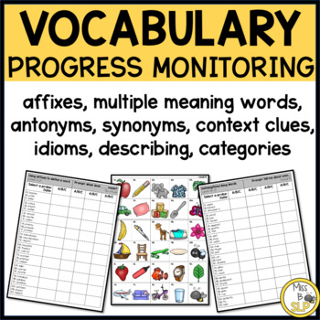 Preview of Vocabulary Progress Monitoring Probes K-6