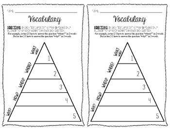 Preview of Vocabulary Pyramid