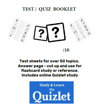 Preview of Vocabulary Quiz Test Booklet.  Int. Adv. ESL. EFL.