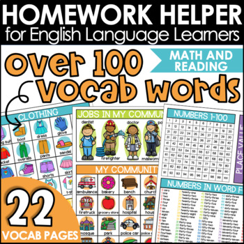 Preview of Homework Helper for English Language Learners (ESL)