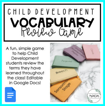 Preview of Vocabulary Review Game | Child Development | Family Consumer Sciences | FCS