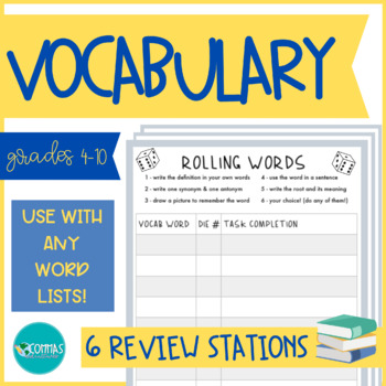 Preview of Vocabulary Review Game Stations