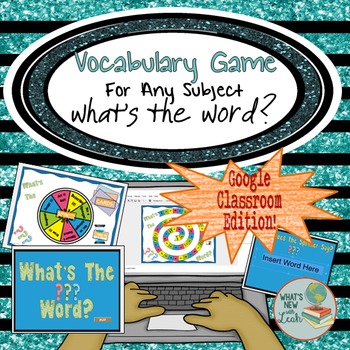 Preview of Vocabulary Review Game for Google and One Drive