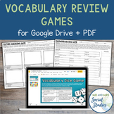 Vocabulary Review Games for Google Drive and PDF