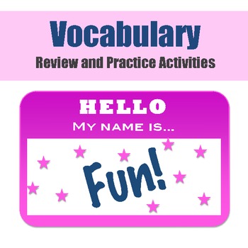 Preview of Vocabulary Review & Practice: 16 Fun Activities for Comprehension: All Subjects