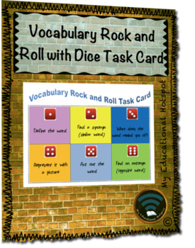 Teacher Made Literacy Center Learning Resource Game Vocabulary Rock and Roll 