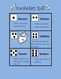 Vocabulary Roll~ Fun Way to Practice Spelling/Vocab