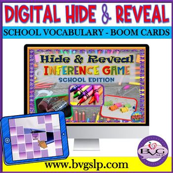 Preview of Vocabulary School Edition Hide and Reveal Digital GAME Interactive BOOM CARDS