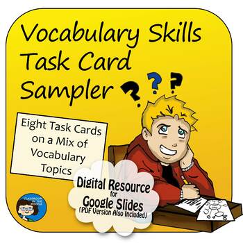 Preview of Vocabulary Skills Task Card Sampler with Google Slides