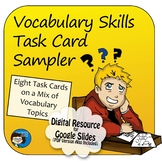 Vocabulary Skills Task Card Sampler with Google Slides