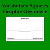 Vocabulary Squares Graphic Organizer - word study to incre