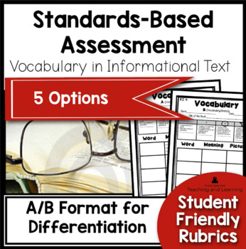 Preview of Vocabulary Graphic Organizers: Nonfiction: Standards Based Grading Worksheets