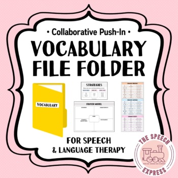 Preview of Vocabulary Strategies File Folder for Push-In Speech and Language Therapy