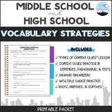 Vocabulary Strategies Packet