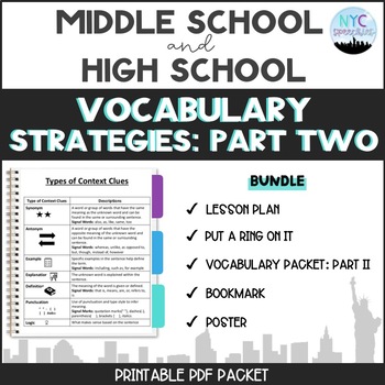 Preview of BUNDLE: Vocabulary Strategies Packet-Part Two