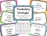 Vocabulary Strategies - Posters and Bookmarks - Chevron - 