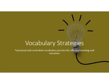Preview of Vocabulary Strategies: Practice with context clues, synonyms, paraphrasing, sent
