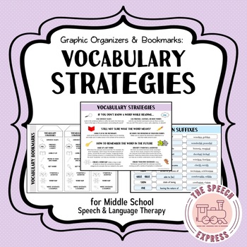 Preview of Vocabulary Strategies for Middle School Speech and Language Therapy