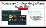 Vocabulary Strategy NO PREP Escape Room: 3rd, 4th, 5th, 6th