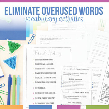 Preview of Vocabulary Strengthening Activity | Vocab and Writing Skills Exercises