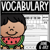 Vocabulary Study for June & July * Word Of The Day * Summe