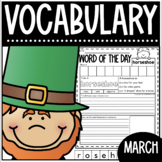 Vocabulary Study for March * Word Of The Day * St. Patrick
