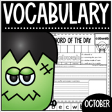 Vocabulary Study for October * Word Of The Day * Halloween