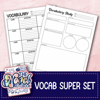 Preview of Vocabulary Super Set - Blank Notetakers