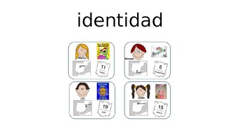 Preview of Vocabulary TPR "Tu Identidad"- Identity TPR Vocabulary Spanish