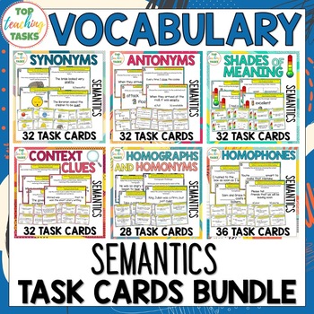 Preview of Vocabulary Task Card Bundle - Semantics Task Cards