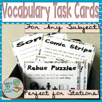 Vocabulary Task Cards