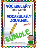 Vocabulary Task Cards & Vocabulary Journal Strips BUNDLE